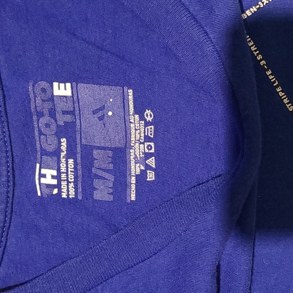 Mens Medium Adidas The Go-To Tee Blue - Picture 3 of 3